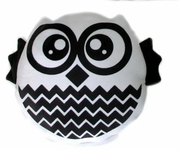 Černobílý polštářek sova