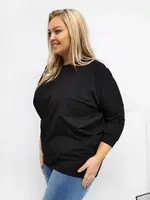 Čierna plus size blúzka