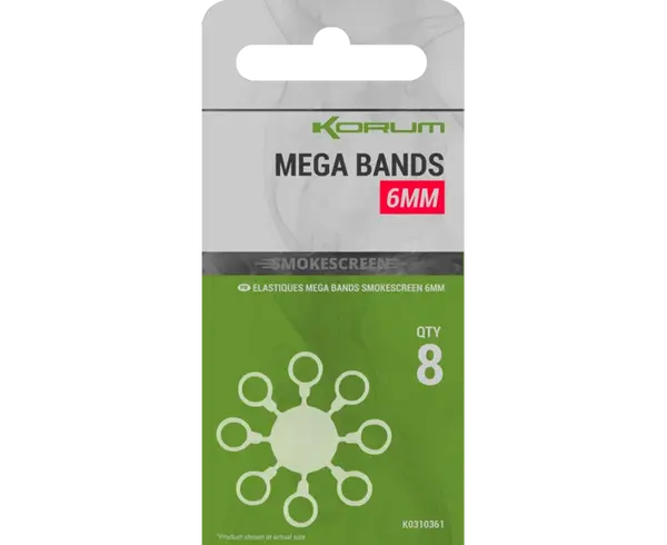 Korum kroužky smokescreen mega bands - 6 mm