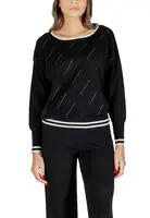 Čierny sveter Liu Jo s dlhými rukávmi