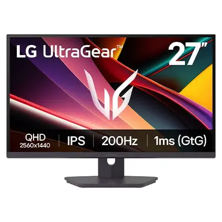27" herní monitor LG UltraGear™ G6 s frekvencí 200 Hz a rozlišením QHD s sRGB 99% (Typ.), VESA DisplayHDR™ 400, 1ms (GtG), HDMI 2.0 27G610A-B