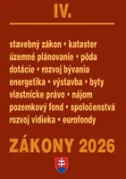 Zákony IV/2026 – stavebné zákony a predpisy