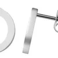 Troli Jednoduché oceľové náušnice Krúžky