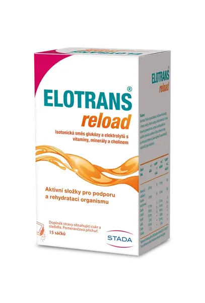 Elotrans reload, izotonický nápoj s elektrolyty 15 sáčků
