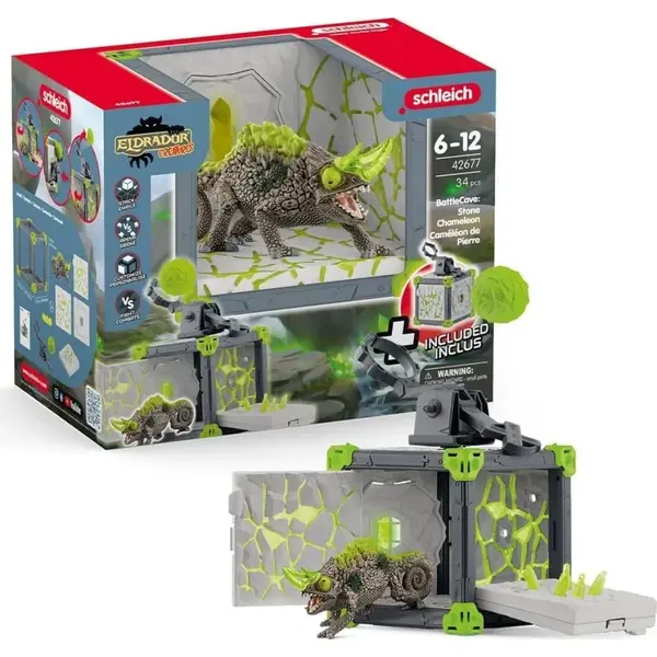 Schleich Aréna BattleCave kamenného chameleóna