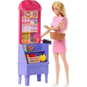 Barbie Bábika Malibu nakupuje herný set