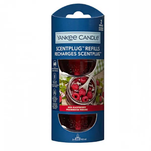 Yankee Candle Náhradná náplň do elektrického difuzéru Organic Kit Red Raspberry 2 x 18,5 ml
