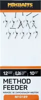 Mikbaits method feeder nadväzce so zapichovacím hrotom 10ks - veľkosť 12