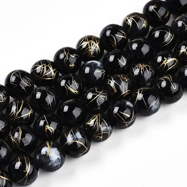 Baking Paint Glass Beads Strands