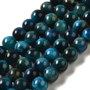 Dyed Natural Tiger Eye Beads Strands