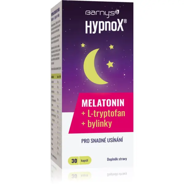 Barny's HypnoX Melatonin kapsle pro podporu spánku a regenerace 30 cps