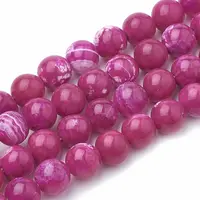 Dyed Natural Crackle Agate Beads Strands