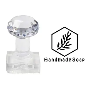 Clear Acrylic Soap Stamps with Handle