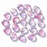 Transparent Spray Painted Glass Beads