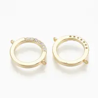 Brass Micro Pave Cubic Zirconia Links