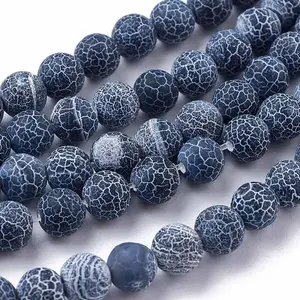 Frosted Natural Weathered Agate Beads Strands