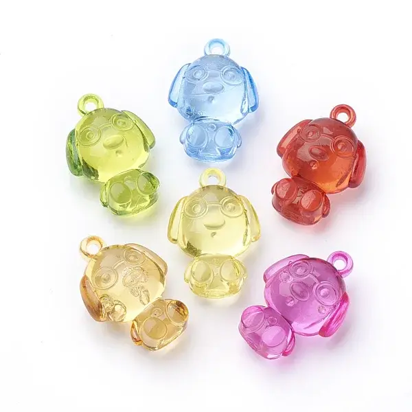 Transparent Acrylic Puppy Pendants