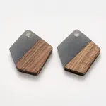Transparent Resin & Walnut Wood Pendants