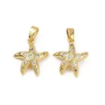 Brass Micro Pave Cubic Zirconia Pendants