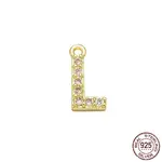 Real 18K Gold Plated 925 Sterling Silver Micro Pave Clear Cubic Zirconia Charms