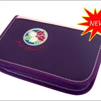 Školní penál s klopou emipo deluxe flowers fialová