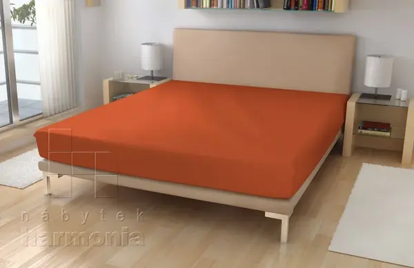 Jersey plachta - škoricová - 200x220cm