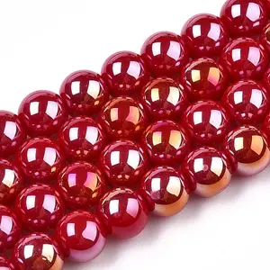 Electroplate Opaque Glass Beads Strands