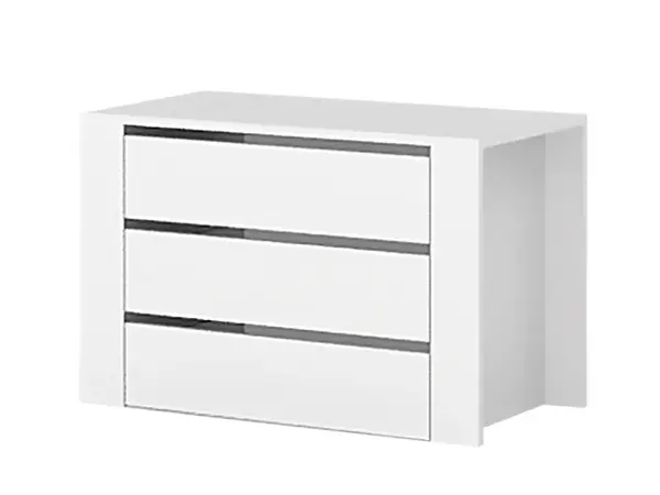 Box se zásuvkami - bílá