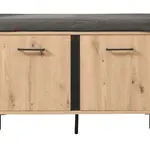 Lavice do předsíně nathan - dub artisan/černá