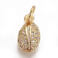 Brass Micro Pave Cubic Zirconia Charms