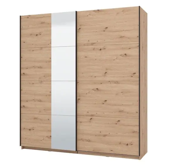 Šatní skříň se zrcadlem 200 dina - dub