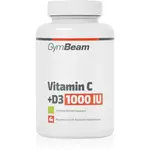 GymBeam Vitamin C + D3 1000 IU kapsuly na podporu imunity, funkcie kostí a svalov 90 g