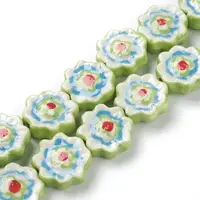 Handmade Porcelain Flower Beads Strands