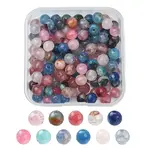 130Pcs Dyed Natural Multi-Color Agate Beads Strands