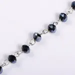 Handmade Rondelle Glass Beads Chains for Necklaces Bracelets Making