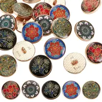 20Pcs 5 Colors Alloy Enamel Shank Buttons