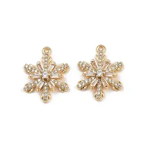 Brass Micro Pave Cubic Zirconia Pendants