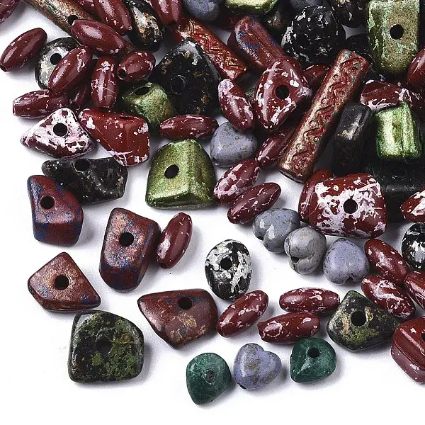 Spray Painted Acrylic Beads