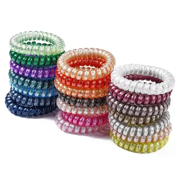 Plastic Telephone Cord Elastic Hair Ties