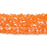 Transparent Electroplate Glass Beads Strands