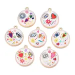 Printed Rack Plating Alloy Enamel Pendants