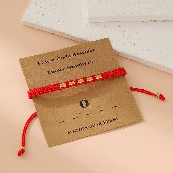 Morse Code Style Stainless Steel Braided String Bracelets for Woman Men