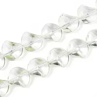 Baking Paint Transparent Glass Beads Strands