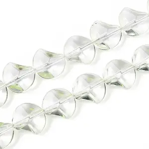 Baking Paint Transparent Glass Beads Strands