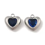 304 Stainless Steel Micro Pave Cubic Zirconia Charms
