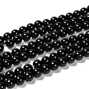 Natural Eyeless Obsidian Beads Strands