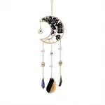 Moon and Devil Eye Wire Wrapped Hanging Ornaments