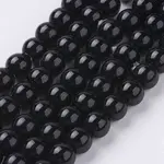 Synthetic Black Stone Beads Strands
