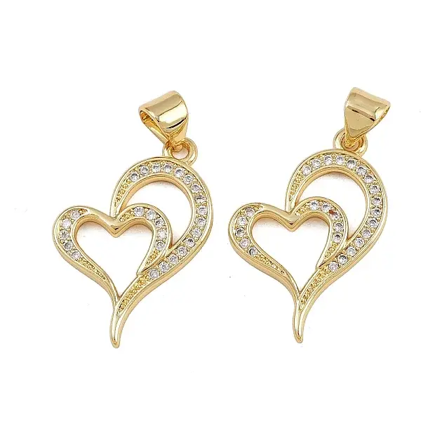 Brass Micro Pave Cubic Zirconia Pendants