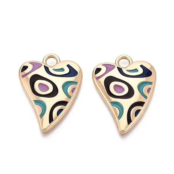 Rack Plating Alloy Enamel Pendants